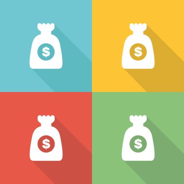 Bütçe düz simgesi kavramı