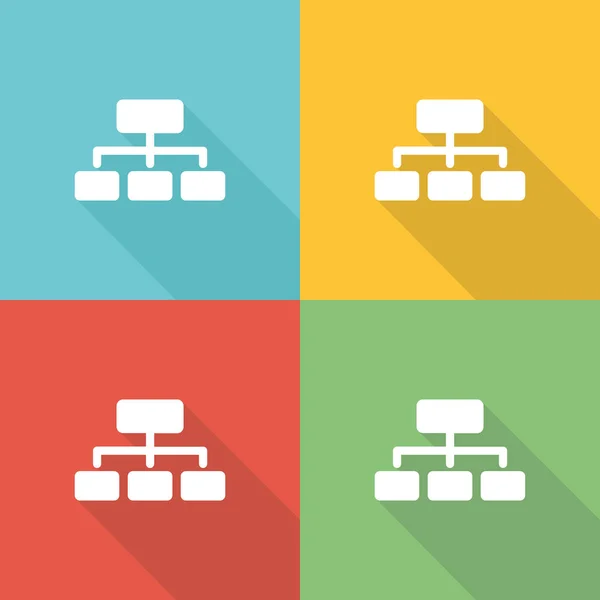 Conceito de ícone plano de organização —  Vetores de Stock