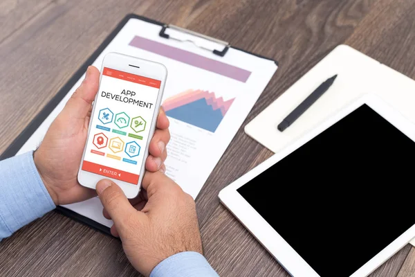 Sviluppo di app, concetto di innovazione — Foto Stock