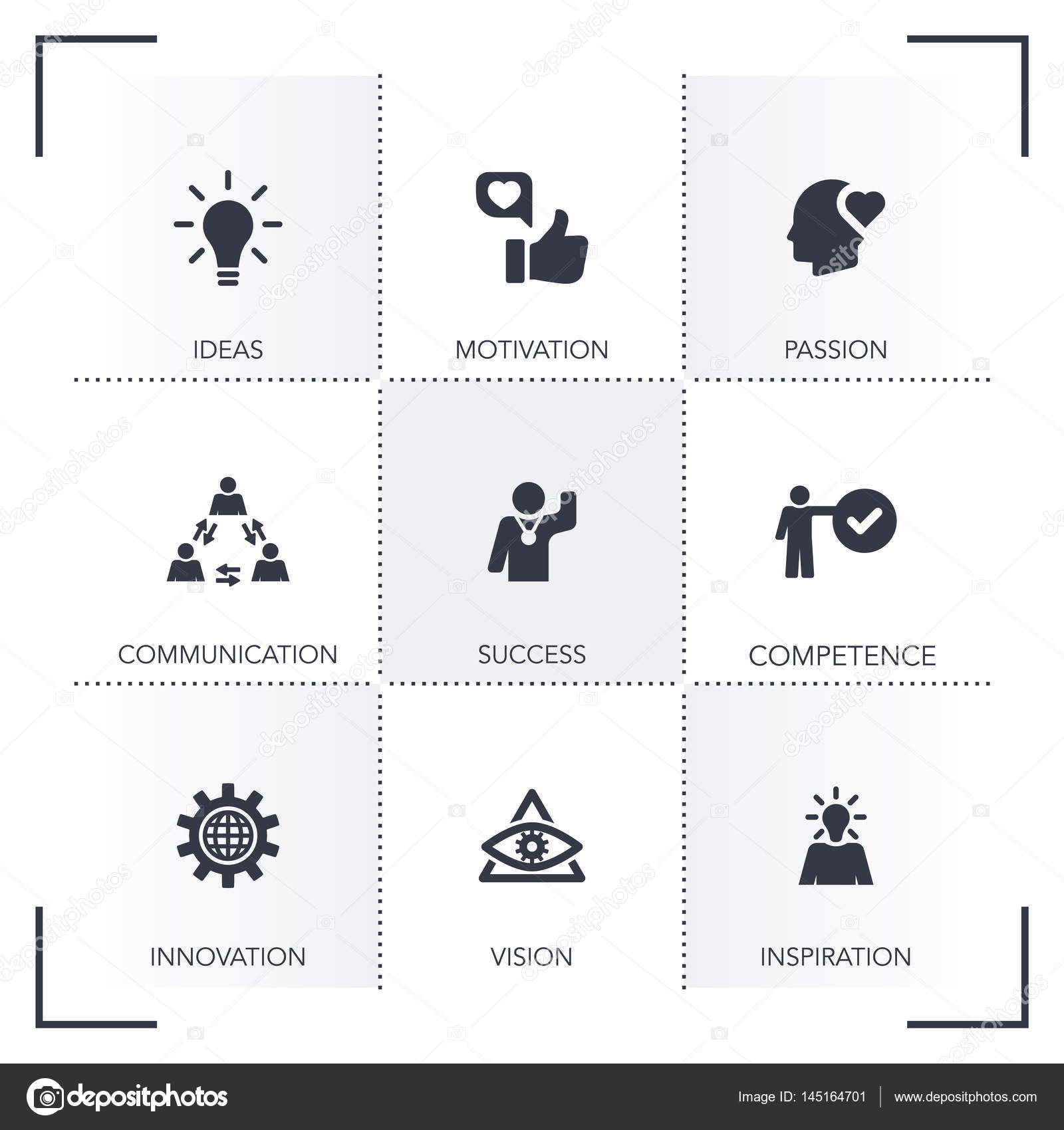 Excellence Icon Set Vector Image By C Garagestock Vector Stock
