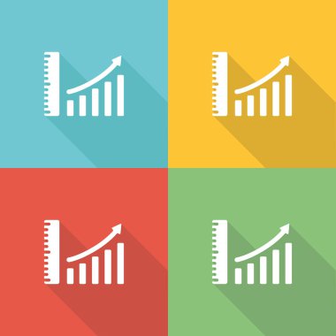 Büyüme düz simgesi kavramı