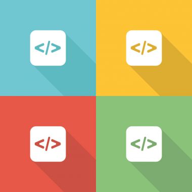 Programlama düz simgesi kavramı 