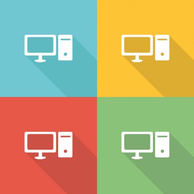 Masaüstü sistem düz simgesi kavramı