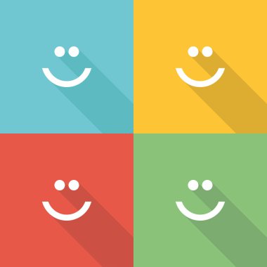 Mutlu düz simgesi kavramı