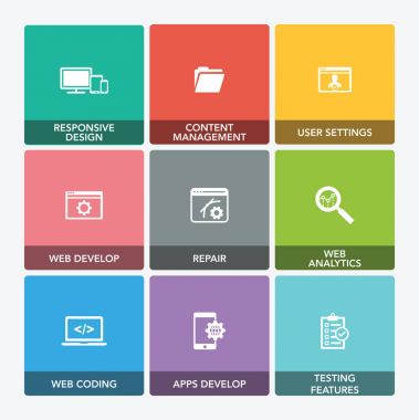 Web Tasarım ve geliştirme Icon set