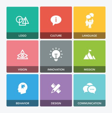 Kurumsal kimlik Icon Set