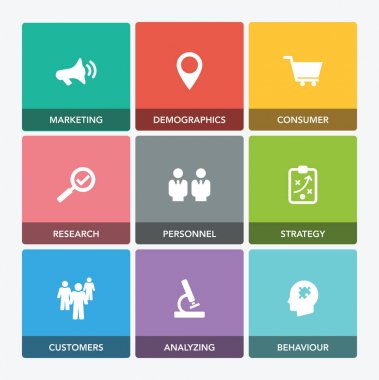 Hedef kitleye Icon Set