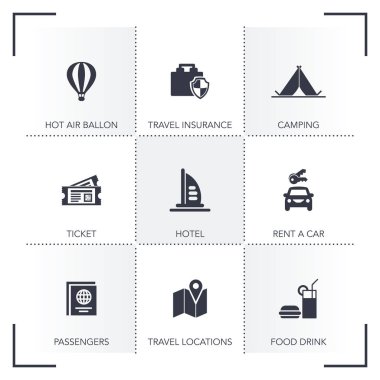 Seyahat ve Turizm pazarlama simgesi ayarla