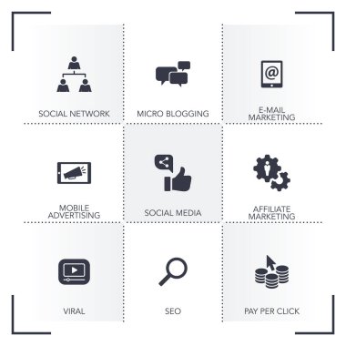 Web pazarlama Icon Set