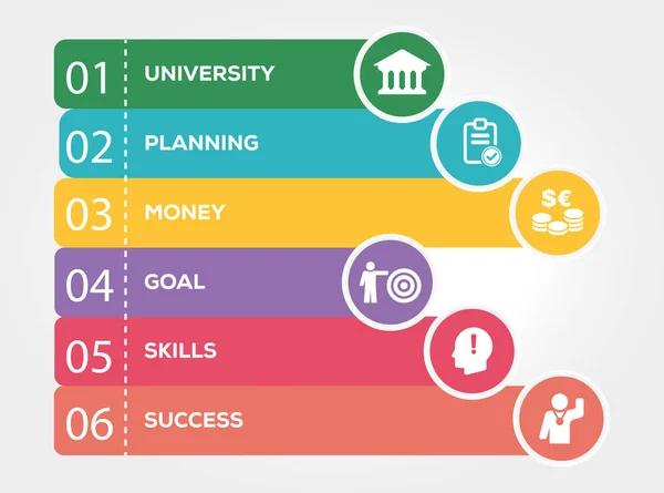 Stipendium Infographic koncept — Stock vektor