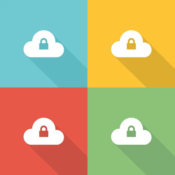 Cloud Access Icono plano Concepto — Vector de stock