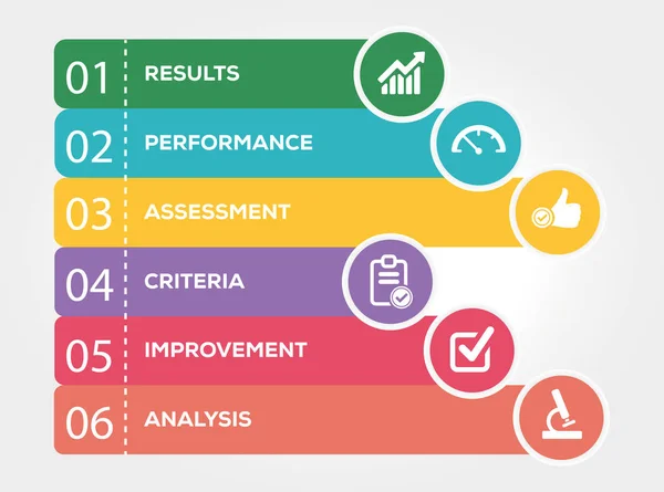 Concepto infográfico de evaluación — Archivo Imágenes Vectoriales