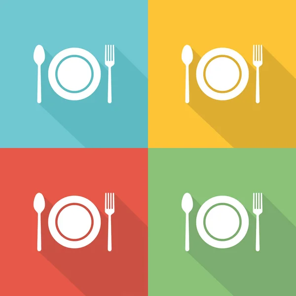 Concept d'icône plate de nutrition — Image vectorielle