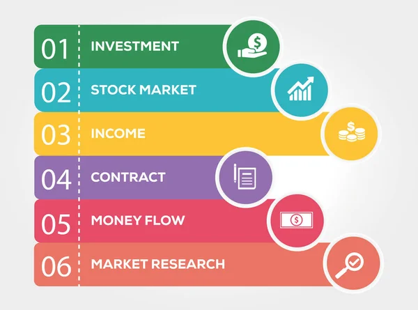 Analyse und Investitionsinfografisches Konzept — Stockvektor