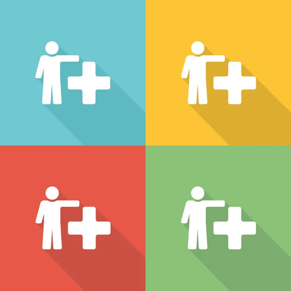 Ziektekostenverzekering platte pictogram Concept — Stockvector