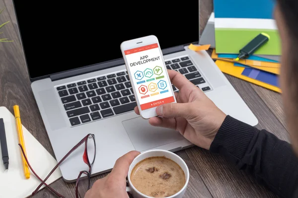 Desenvolvimento de App, Conceito de Inovação — Fotografia de Stock