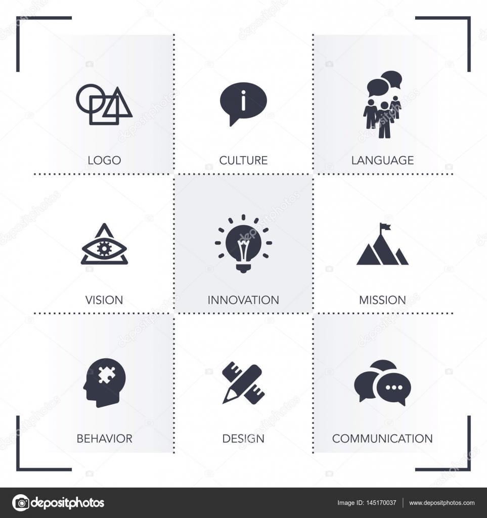 CORPORATE IDENTITY ICON SET Stock Vector by ©garagestock 145170037