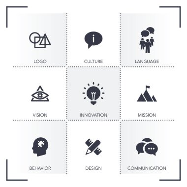 Kurumsal kimlik Icon Set