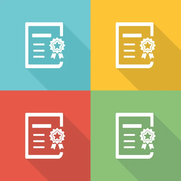 Certificación Icono plano Concepto — Archivo Imágenes Vectoriales