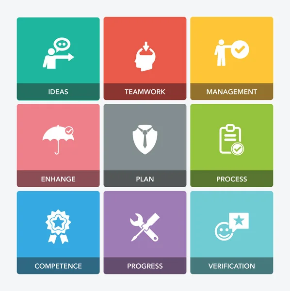 Conseils d’experts Icon Set — Image vectorielle