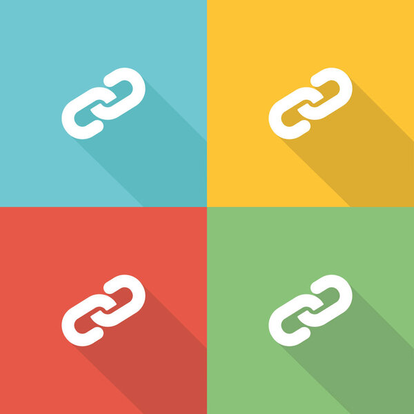 Backlinks Flat Icon Concept