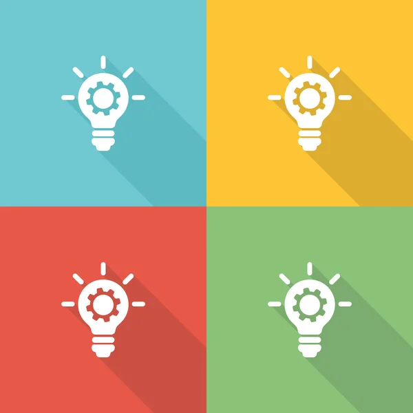 Innovation Recherche Flat Icon Concept — Image vectorielle