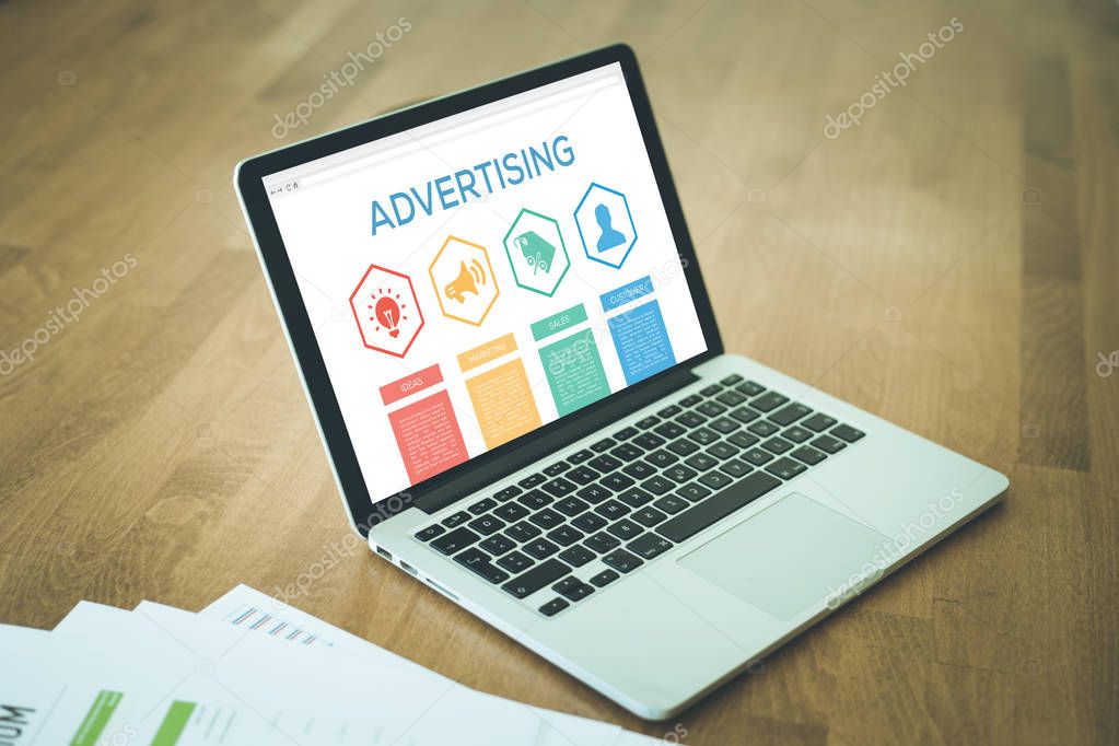 Advertising concept  With Icons
