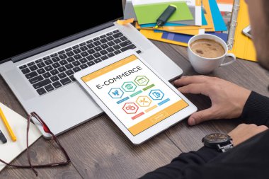 E-ticaret kavramı ile simgeler
