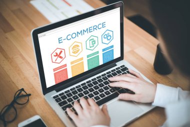 E-ticaret kavramı ile simgeler