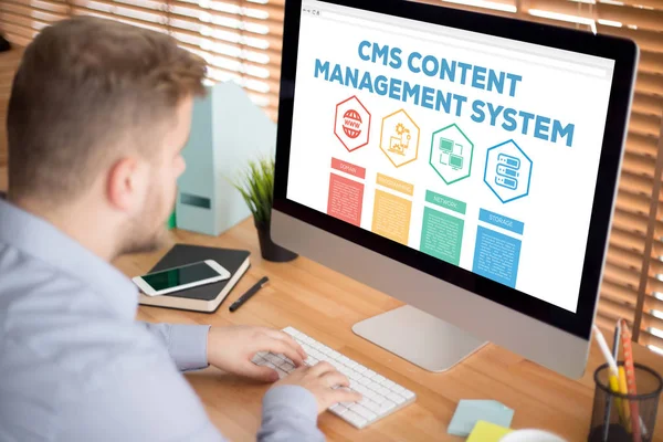 Concepto de sistema de gestión de contenidos CMS —  Fotos de Stock