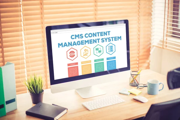 Cms는 콘텐츠 관리 시스템의 개념 — 스톡 사진