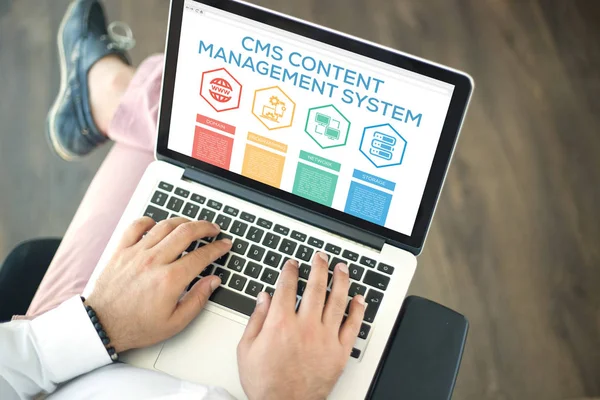 CMS Content Management System — стоковое фото