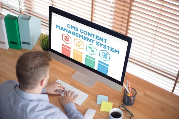 CMS Content Management System — стоковое фото