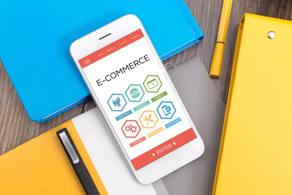 E-Commerce concept  With Icons — Stock Photo, Image