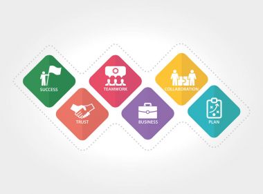 Ortaklık kavramı. illüstrasyon 