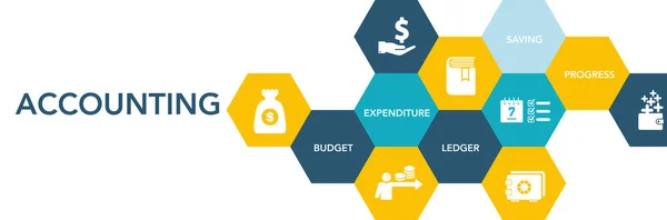 CONCEPTO DEL Ícono DE CONTABILIDAD — Archivo Imágenes Vectoriales