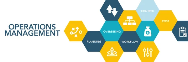 Concepto del icono de gestión de operaciones — Archivo Imágenes Vectoriales