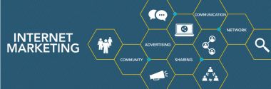 Internet pazarlama simgesi kavramı
