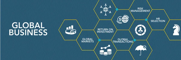 Global Business pictogram Concept — Stockvector