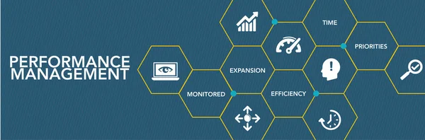 Performance Management Icona Concetto — Vettoriale Stock