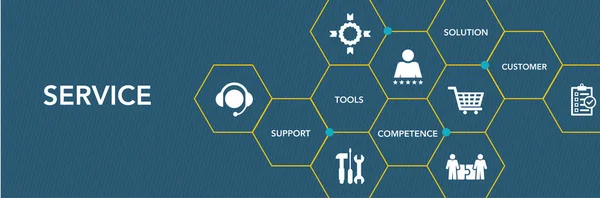 CONCEPTO DEL Ícono DE SERVICIO — Archivo Imágenes Vectoriales