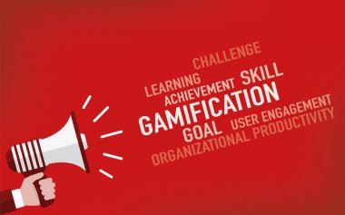 Gamification kavramı. İllüstrasyon 