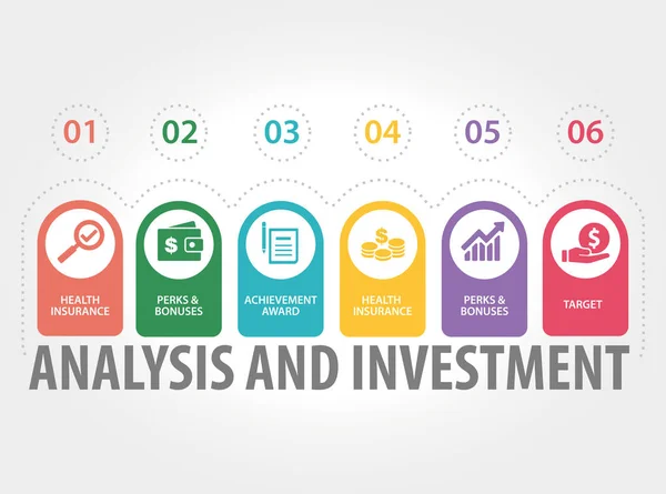 Analyse und Investitionskonzept — Stockvektor