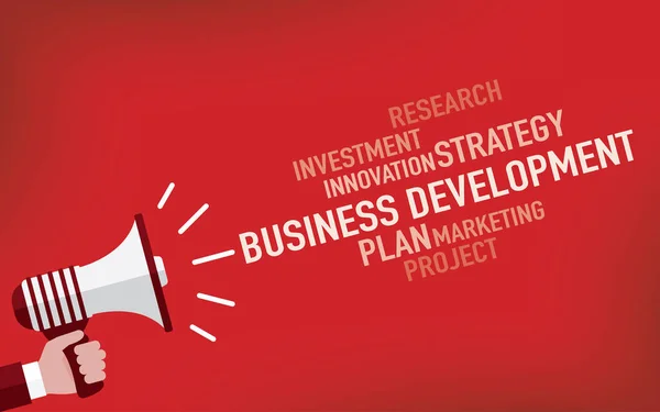 Business Development Concept. illustrazione — Vettoriale Stock