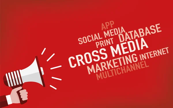 CROSS MEDIA CONCEITO —  Vetores de Stock