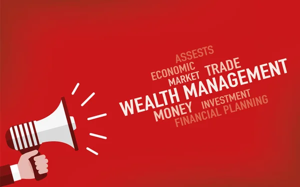 Conceito de gestão da riqueza —  Vetores de Stock