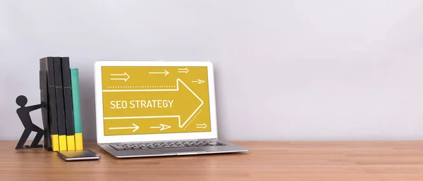 SEO-strategi koncept — Stockfoto