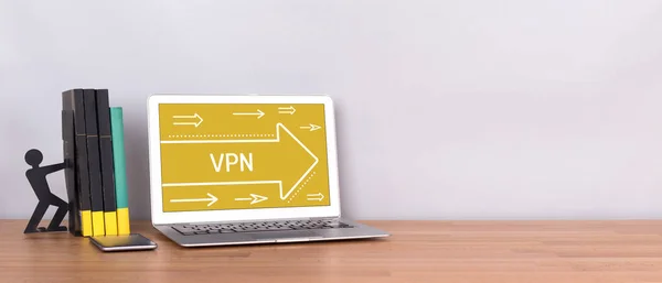 VPN έννοια στην οθόνη — Φωτογραφία Αρχείου