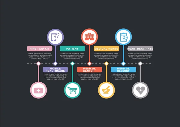 MÉDECINE ET SOINS DE SANTÉ CONCEPT — Image vectorielle