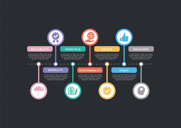 Concepto de ética empresarial — Vector de stock